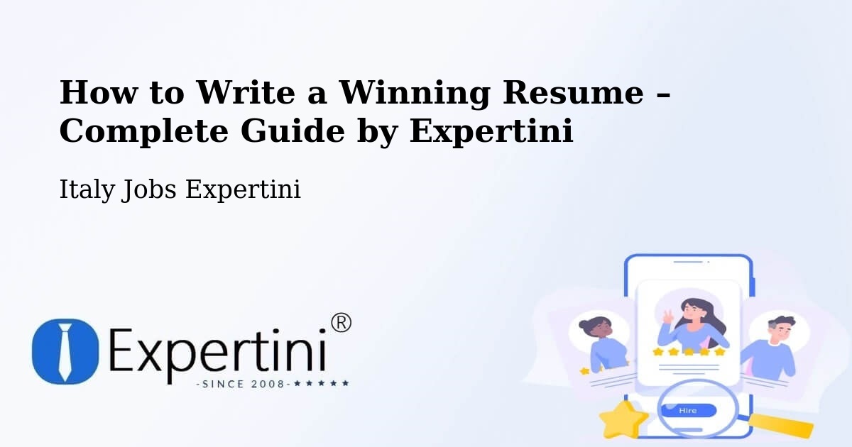 Resume Writing Guide for Job Seekers – Certaldo - Certaldo, Italy Jobs Expertini
