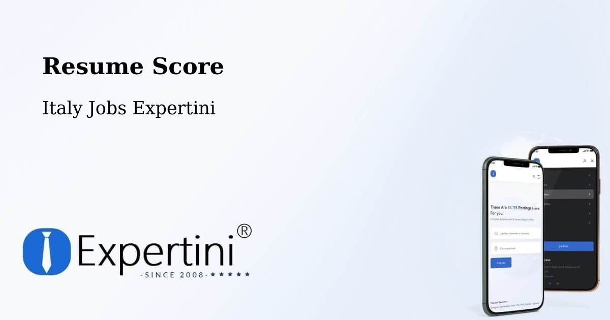 Resume Score & Job Description Match Tool – Certaldo - Italy Jobs Expertini